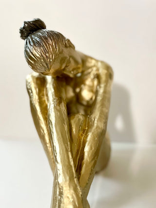 Large Gold Modern Creative Home Ballet Thinker Dancers Sculpture Collectible Art Piece- HandCrafted - Home Décor - DesignedBy The Boss