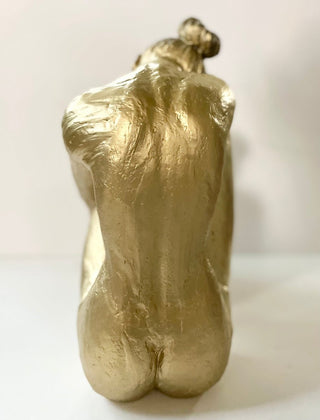 Large Gold Modern Creative Home Ballet Thinker Dancers Sculpture Collectible Art Piece- HandCrafted - Home Décor - DesignedBy The Boss