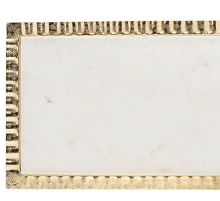 Large Marble Tray With Gold Ripple Edge - DesignedBy The Boss