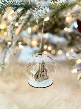 LED Glass Globe Ornament - Church Ornament - Holliday Decor - DesignedBy The Boss