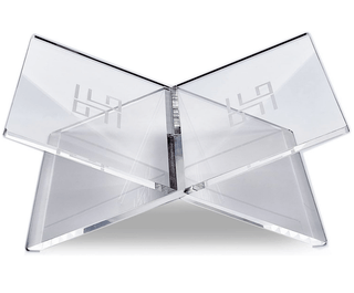 Luxury Clear Acrylic Book Stands - Cross Frame Acrylic - DesignedBy The Boss