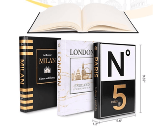 Luxury HardCover Decorative Books for Coffee Table - Designer Books Decor Set Of 3 - DesignedBy The Boss