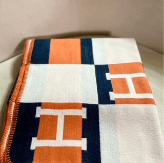 Luxury Letter H Wool Throw Blanket - H Double - Sided Thick Knitted Blanket - Soft and Comfortable - High Quality Fabric - DesignedBy The Boss