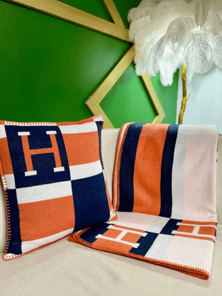 Luxury Letter H Wool Throw Blanket - H Double - Sided Thick Knitted Blanket - Soft and Comfortable - High Quality Fabric - DesignedBy The Boss