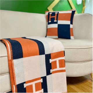 Luxury Letter H Wool Throw Blanket - H Double - Sided Thick Knitted Blanket - Soft and Comfortable - High Quality Fabric - DesignedBy The Boss