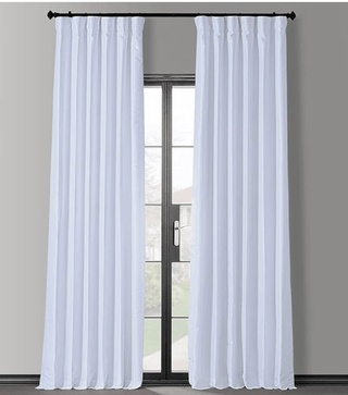 Luxury Silk Blackout Curtains 96 Inches Long - Ice Color Drapes - (2 Panel ) High Quality - DesignedBy The Boss