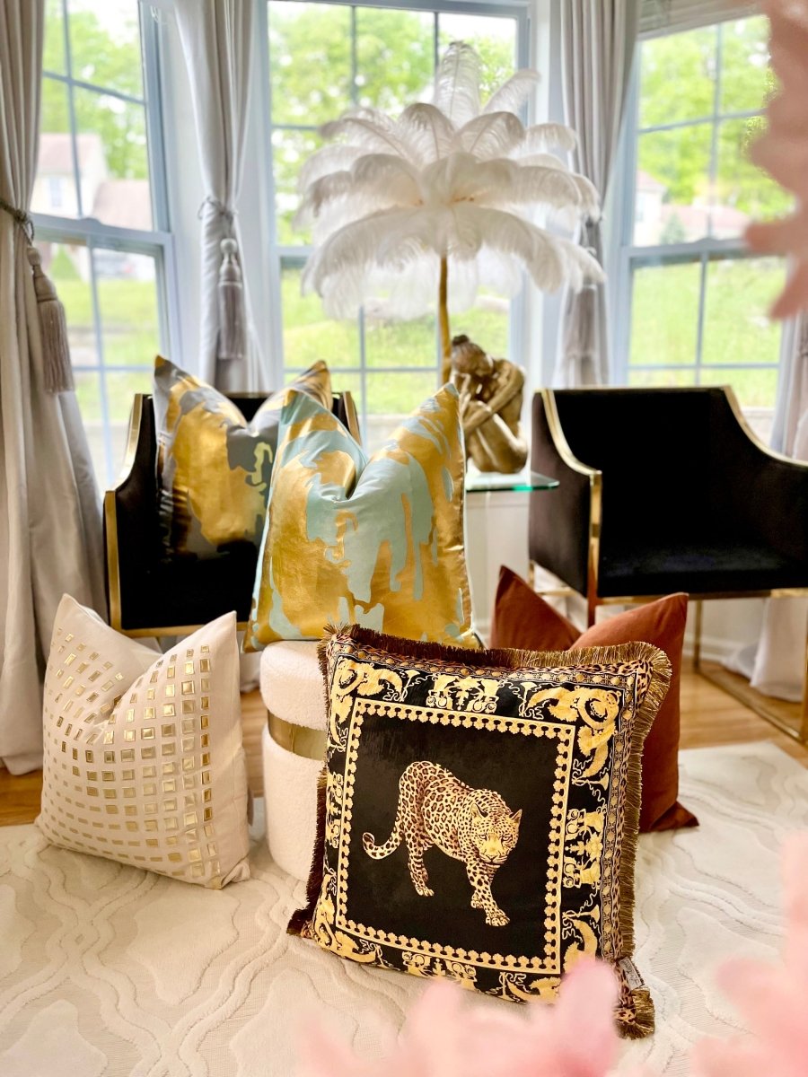 Luxury Velvet Throw Pillow Cover with Creative Fringe Tassels