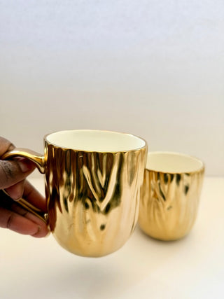 Luxury White And Gold Plated Coffee Mugs - DesignedBy The Boss