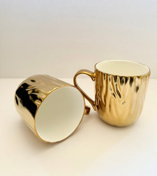 Luxury White And Gold Plated Coffee Mugs - DesignedBy The Boss
