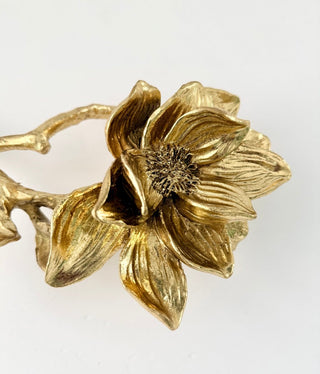 Magnolia Object With Gold Flower Finish - DesignedBy The Boss