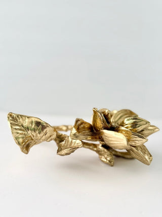 Magnolia Object With Gold Flower Finish - DesignedBy The Boss