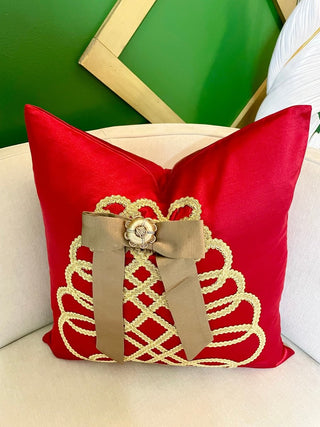 Majestic Red Lovely Decorative Throw Pillow with Insert By DesignedBy The Boss Set Of 2 (22"X22") - DesignedBy The Boss