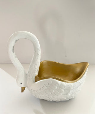 Modern Decorative White & Gold Swan - DesignedBy The Boss