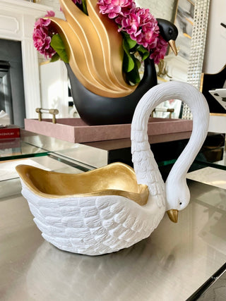 Modern Decorative White & Gold Swan - DesignedBy The Boss