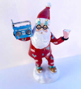 MR.Claus Figurine Holiday Decor - Hand Crafted Resin Sculpture Musical - DesignedBy The Boss