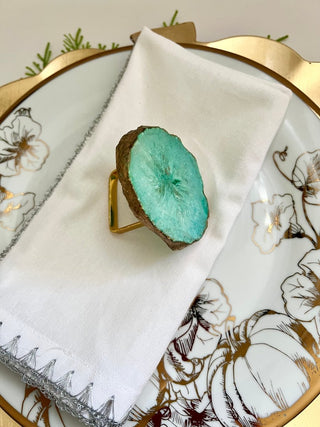 Natural Agate Napkin Ring Table Decor By Designed By The Boss - DesignedBy The Boss