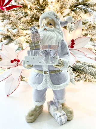 Pastel Purple Santa Claus Figurine Gifts Christmas - Holliday Decor - DesignedBy The Boss