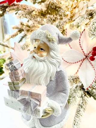 Pastel Purple Santa Claus Figurine Gifts Christmas - Holliday Decor - DesignedBy The Boss