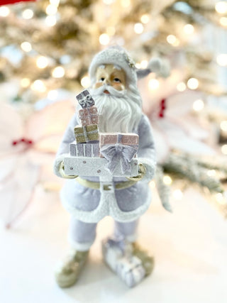 Pastel Purple Santa Claus Figurine Gifts Christmas - Holliday Decor - DesignedBy The Boss