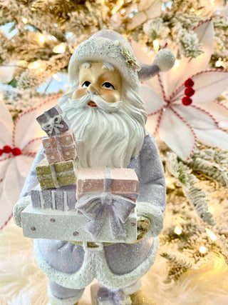 Pastel Purple Santa Claus Figurine Gifts Christmas - Holliday Decor - DesignedBy The Boss