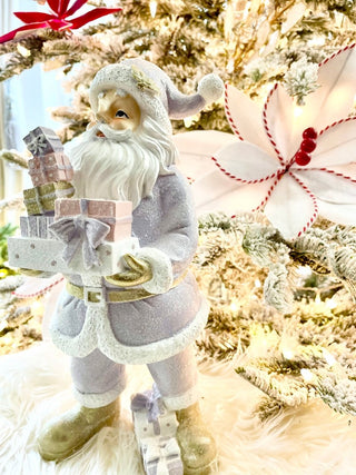 Pastel Purple Santa Claus Figurine Gifts Christmas - Holliday Decor - DesignedBy The Boss