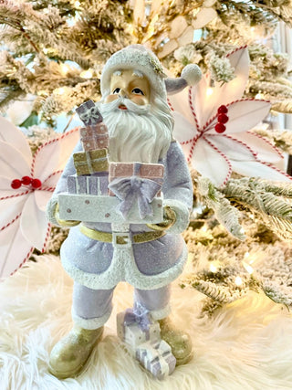 Pastel Purple Santa Claus Figurine Gifts Christmas - Holliday Decor - DesignedBy The Boss