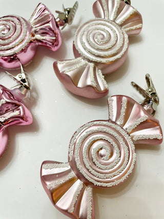 Peppermint Candy Ornaments Clip - On (Set Of 4) - DesignedBy The Boss