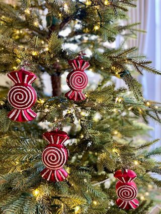 Peppermint Candy Ornaments Clip - On (Set Of 4) - DesignedBy The Boss