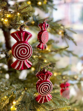 Peppermint Candy Ornaments Clip - On (Set Of 4) - DesignedBy The Boss