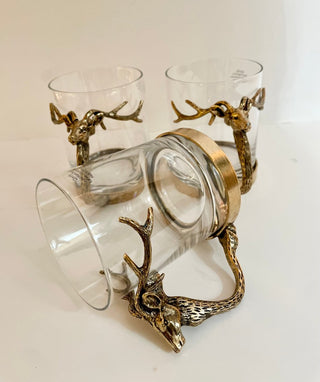 Rare Find Stag Mugs Glass Antique Gold - Glass Mug 14 Oz - DesignedBy The Boss