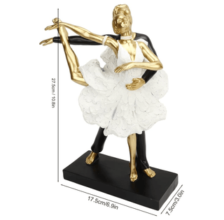 Romantic and Elegant Ballet Dancer Couple Figurine - Aesthetic Abstract Statue - DesignedBy The Boss