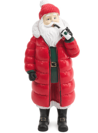 Santa Claus Drinking Hot Cocoa - Hand Crafted Resin Sculpture - Holiday Decor - DesignedBy The Boss