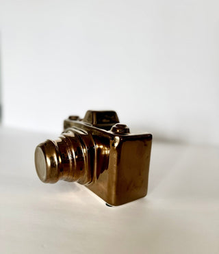 Set of 2 Decorative Open Books - Faux Storage Books + 1 Decorative Ceramic Camera Sculpture - DesignedBy The Boss