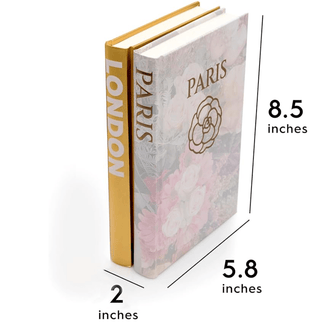 Set Set of 2 Beautiful Decorative Hardcover Books + 1 Golden Swan On A Stackable book - Sculpture - DesignedBy The Boss