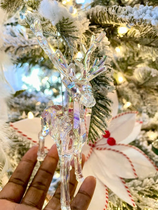 Small Acrylic Deer Ornament - Christams Decor - DesignedBy The Boss