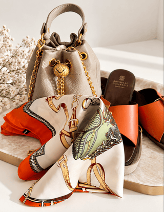 The Luxe Taupe Bucket Bag – Timeless Elegance with a Golden Touch - DesignedBy The Boss