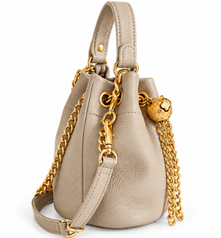 The Luxe Taupe Bucket Bag – Timeless Elegance with a Golden Touch - DesignedBy The Boss