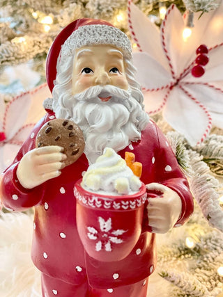 'Twas The Night Before Christmas - Santa Midnight Snack - Santa Claus Drinking Hot Cocoa & Cookies - DesignedBy The Boss