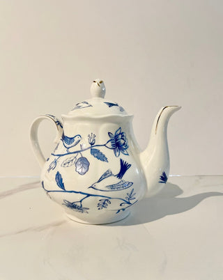 White & Blue Floral Teapot - DesignedBy The Boss