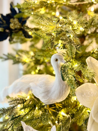 White Peacock With Real Feather, High Quality - DesignedBy The Boss