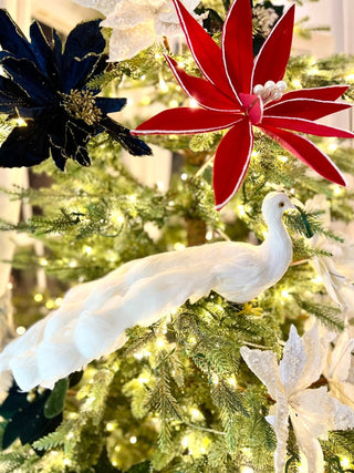 White Peacock With Real Feather, High Quality - DesignedBy The Boss