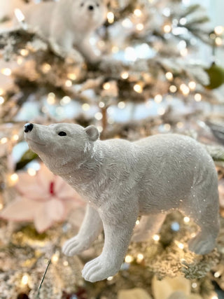 White Resin Walking Polar Bear Sculpture - DesignedBy The Boss