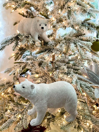 White Resin Walking Polar Bear Sculpture - DesignedBy The Boss