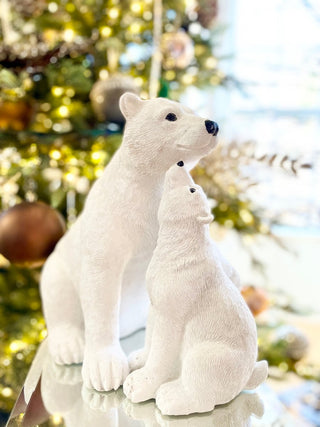 White Resin Walking Polar Bear Sculpture - DesignedBy The Boss