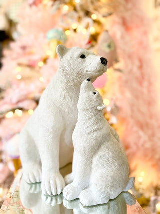 White Resin Walking Polar Bear Sculpture - DesignedBy The Boss