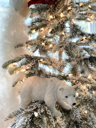 White Resin Walking Polar Bear Sculpture - DesignedBy The Boss