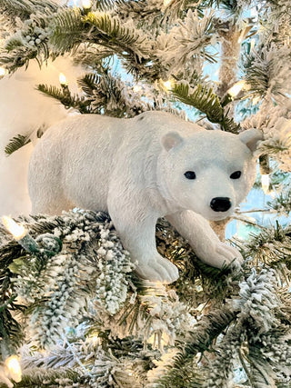 White Resin Walking Polar Bear Sculpture - DesignedBy The Boss