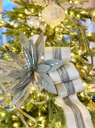 White Velvet Luxury Ribbon - Holliday Decor Width 4 in - DesignedBy The Boss