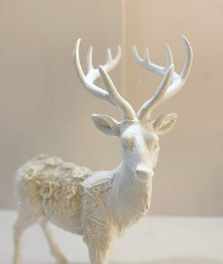 Winter Frost Tabletop Elegant Standing Deer Sculpture - Holliday Decor 18.5" - DesignedBy The Boss