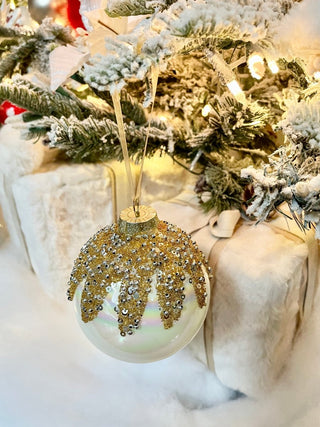 Beaded Glass Christmas Ornament (Set Of 4) - DesignedBy The Boss